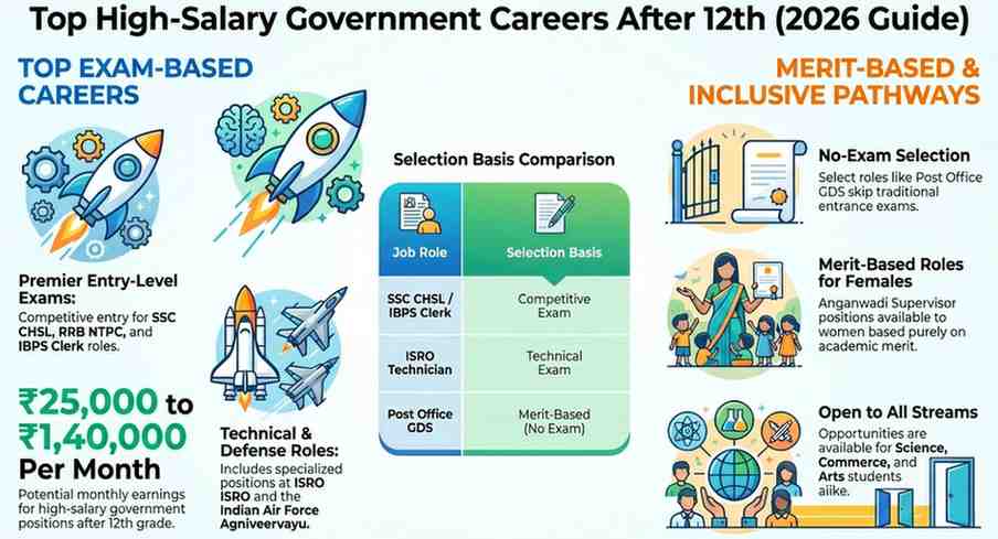 High Salary Government Jobs After 12th for Female