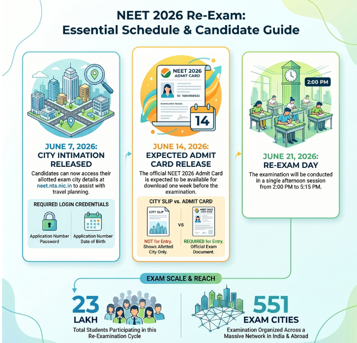 Re NEET 2026 City Intimation Slip
