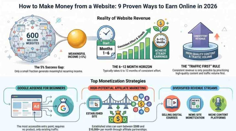 how to make money from a website